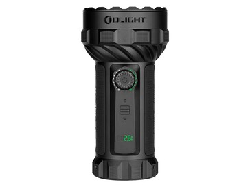 De Olight Marauder 3 beschikt over een batterijstatusindicator die de resterende gebruiksduur aangeeft.