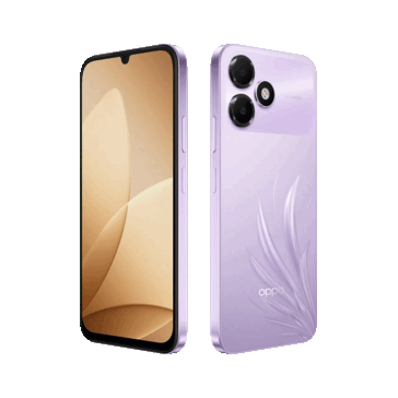 De Oppo K14 Lite in Feather Purple.