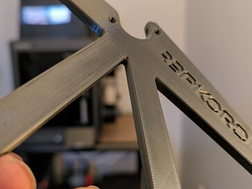 Close-up van het RepRack montagesysteem.