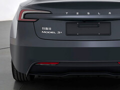 De nieuwe badge van de Tesla Model 3+ variant. (Afbeeldingsbron: MIIT)