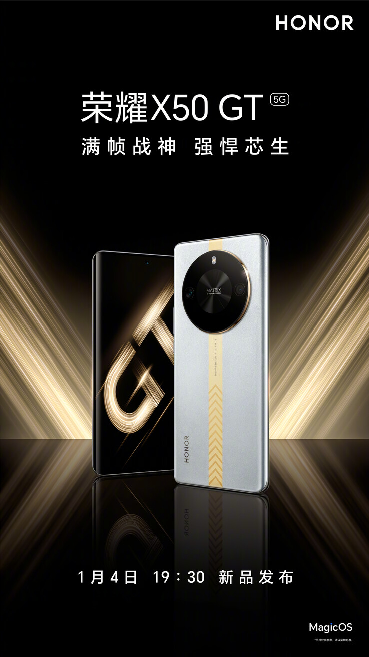 De Honor X50 GT is onderweg. (Bron: Honor via Weibo)