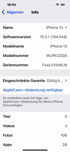 Software Apple iPhone 13 iOS 15