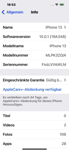 Software Apple iPhone 13 iOS 15