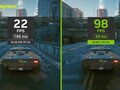 NVIDIA DLSS 3 aan en uit in Cyberpunk 2077 (Bron: Wccftech)