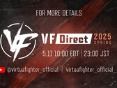 Fans wereldwijd kunnen de VF Direct-uitzending bekijken of spiegelen (Afbeelding Bron: SEGA via X)