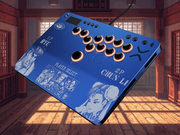Victrix Pro KO Leverloze Vechtstick Street Fighter II: Champion Edition bovenaanzicht onder een hoek