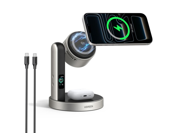 De nieuwe Ugreen 25W 2-in-1-oplader met ingebouwde ventilator