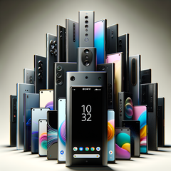 Sony&#039;s 2024 Xperia 1 smartphone zou korter en breder kunnen zijn dan de Xperia 1 V. (Afbeeldingsbron: DALLE 3 gegenereerde afbeelding)