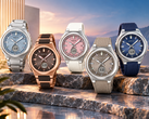 De Casio G-Shock Baby-G BGA-3000C-2A, de BGA-3000CG-5A, de BGA-3000-2A, de BGA-3000-5A en de BGA-3000-7A (van links naar rechts)