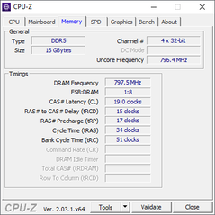 CPU-Z Geheugen