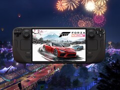 Forza Horizon 6 getoond op Steam Deck handheld