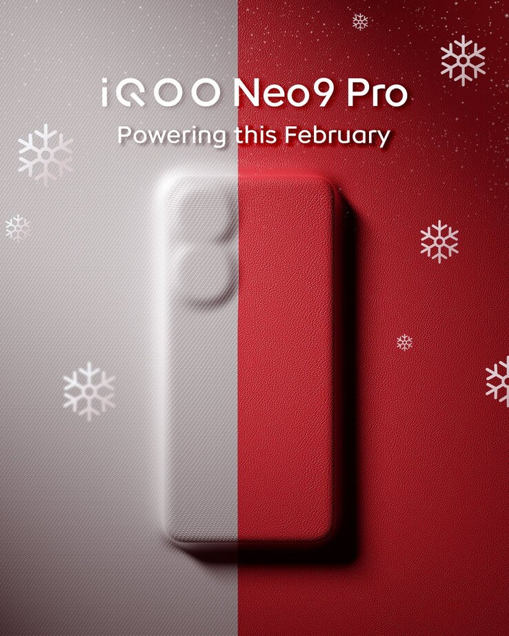 De nieuwe poster met winterthema van de Neo9 Pro. (Bron: iQOO IN via Twitter/X)