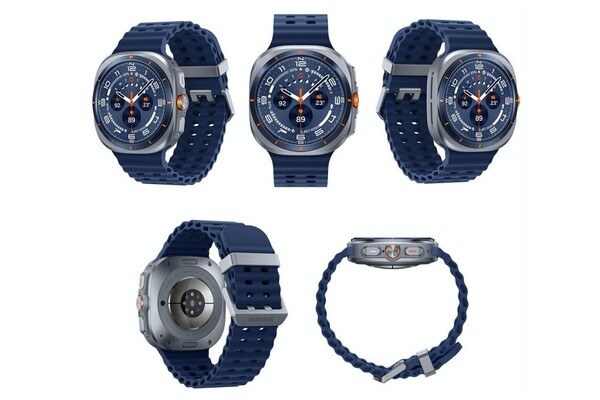 De robuuste Galaxy Watch Ultra (2025) ziet er prachtig uit in deze blauwe tint. (Afbeelding bron: PhoneArena/Evan Blass)
