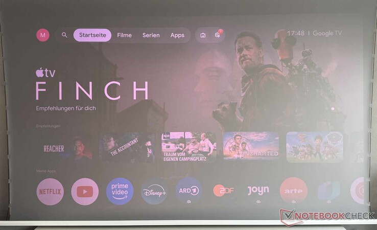 Google TV-interface (bij daglicht)
