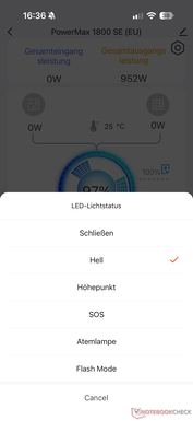 Instellingen voor de LED-verlichting