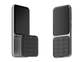 De Sidephone SP-01 (afbeelding) heeft een verwisselbaar toetsenbord, met unieke opties zoals een QWERTY- of een T9-indeling. (Afbeeldingsbron: Sidephone)