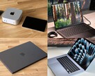 Collage van Apple Mac mini, MacBook Air en MacBook Pro opstellingen die zouden kunnen lijken op de aankomende M5-lijn (Afbeelding bron: Notebookcheck)