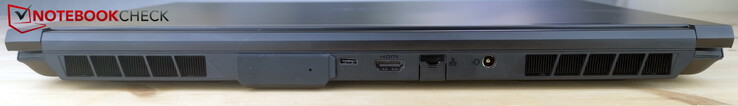 Achterkant: Voedingspoort, LAN, HDMI 2.1, USB-C 3.2 Gen2×1 (DisplayPort 1.4a, G-SYNC), OASIS-aansluiting