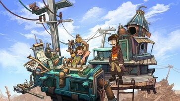 Afbeelding: Een screenshot van de gameplay van Deponia.