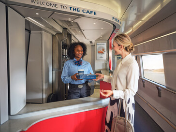Er is ook een restauratiewagen. (Afbeelding bron: Amtrak)