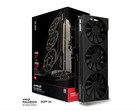 De XFX Swift-serie van Radeon RX 9070 XT (Afgebeeld) en RX 9070-kaarten heeft drievoudige ventilatorkoelers. (Afbeeldingsbron: XFX)