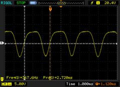 OLED flikkert boven 51% (357,1 - 367,6 Hz)