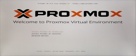 ...en bijvoorbeeld Proxmox installeren als een VM-beheer besturingssysteem