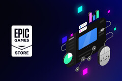 De Epic Games Store, waarvan het logo hierboven wordt getoond, geeft niet aan of een spel met behulp van AI is ontwikkeld. (Afbeeldingsbron: Epic Games)