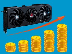 De PowerColor Hellhound RX 9070 XT zou over een paar maanden wel eens meer dan $700 kunnen gaan kosten. (Afbeeldingsbron: PowerColor, Pixabay, bewerkt)