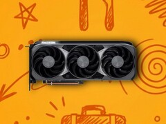 AMD heeft geen referentieontwerp voor de RX 9070/9070 XT gelanceerd, maar heeft uitsluitend een hier afgebeelde artistieke weergave vrijgegeven.