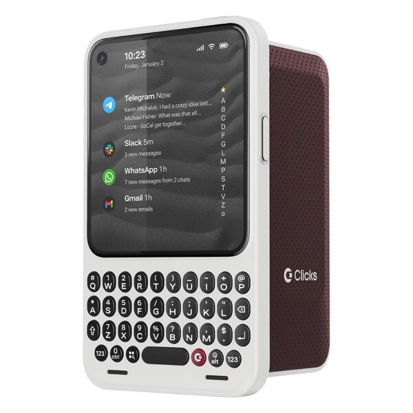 De Clicks Communicator is een Android smartphone met een fysiek toetsenbord. (Afbeeldingsbron: Clicks)