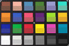 ColorChecker Paspoort: de onderste helft van elk vlak representeert de referentiekleur