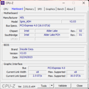 CPU-Z moederbord