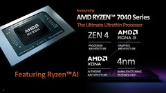 Sommige Ryzen 7040 Phoenix-HS-processoren zullen een AMD XDNA AI-engine bevatten. (Bron: AMD)