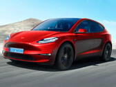 Tesla Model 2 hatch render (afbeelding: CarWow)