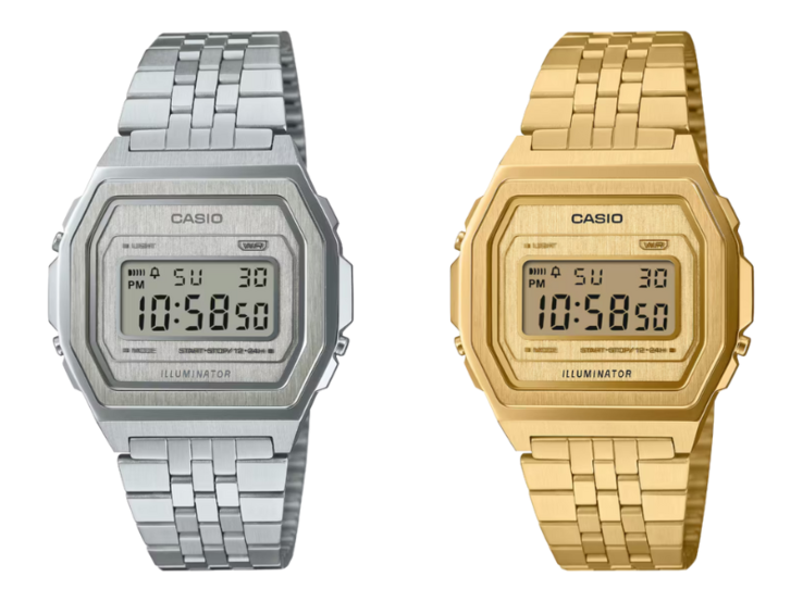 De Casio Vintage A1000A-7 (links) en A100G-9 (rechts) horloges. (Afbeeldingsbron: Casio)