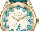 De wijzerplaat van het nieuwe horloge uit de Citizen x Moana-collectie is afgewerkt met parelmoer.