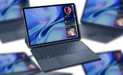 De Dell XPS 9315t 2-in-1 convertible ziet er scherp uit in een subtiele blauwe kleurstelling. (Afbeelding bron: @evleaks - bewerkt)