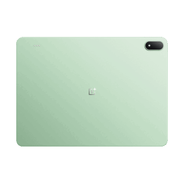 De OnePlus Pad 4 in Sage Mist afwerking.