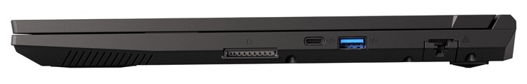 Rechterzijde: kaartlezer, USB-C 3.2 Gen2, USB-A 3.0, RJ45 LAN