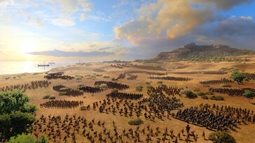 Een afbeelding waarop een leger te zien is in A Total War Saga: Troy.