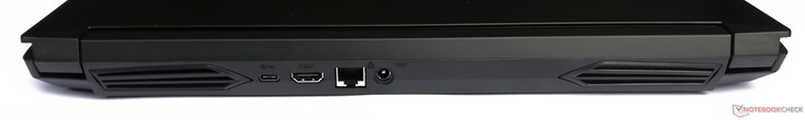 Achterkant: 1x USB 3.2 Gen 2 (inclusief DisplayPort 1.4), 1x HDMI 2.0, 1x Gigabit LAN, stroomaansluiting