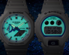 De Casio G-Shock Hidden Glow serie heeft een heldere aanpak met witte en blauwe esthetiek naast de wijzerplaten met lume. Afgebeeld van rechts naar links - Casio DW-6900HDS-7A1, en de Casio GA2100HDS-7A. (Afbeeldingsbron: Casio)