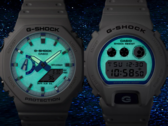 De Casio G-Shock Hidden Glow serie heeft een heldere aanpak met witte en blauwe esthetiek naast de wijzerplaten met lume. Afgebeeld van rechts naar links - Casio DW-6900HDS-7A1, en de Casio GA2100HDS-7A. (Afbeeldingsbron: Casio)