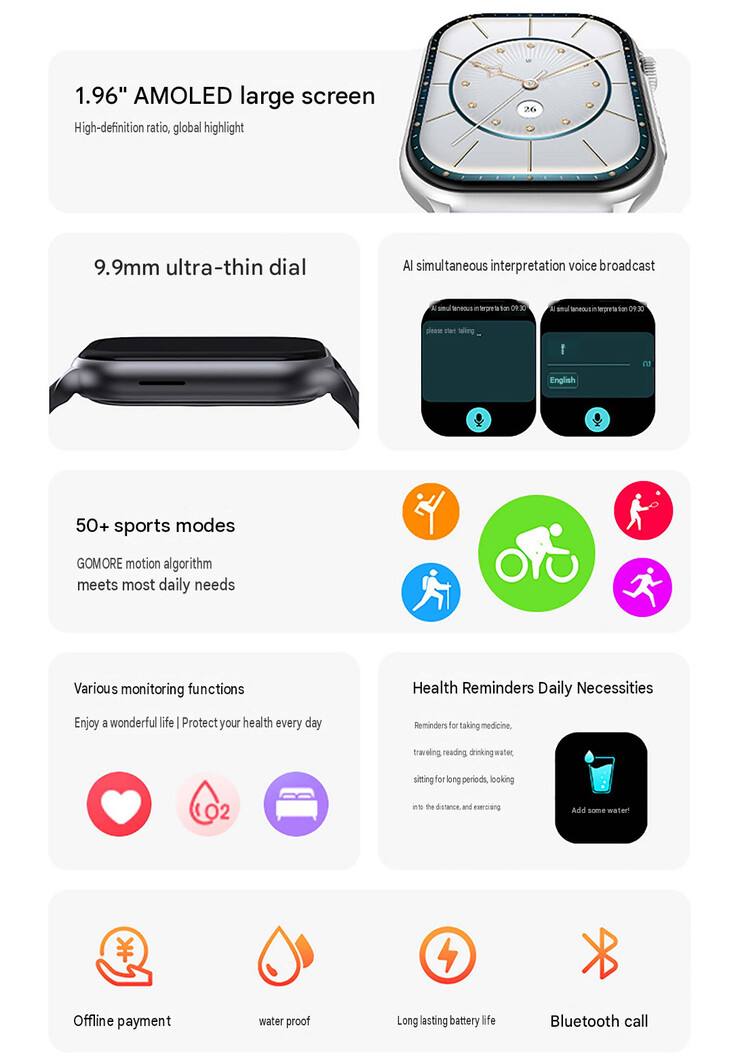 Belangrijkste kenmerken van de smartwatch (machinaal vertaald)