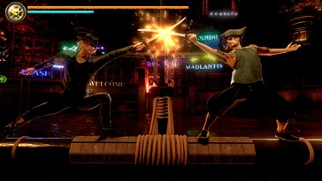 Afgebeeld: Een gameplay screenshot van Like a Dragon: Pirate Yakuza in Hawaii.