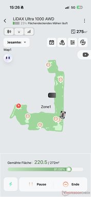 Overzicht in de Mova-app
