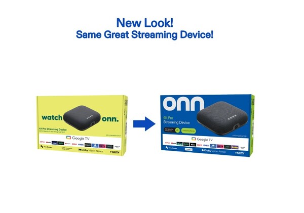 De verkoopdoos van de Onn 4K Pro lijkt nu op die van de Onn 4K Plus. (Afbeeldingsbron: Walmart)