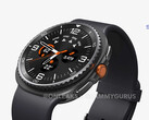 Onofficiële render van Galaxy Watch8 Classic met een draaiende bezel. (Afb.bron: OnLeaks &amp; SammyGuru)