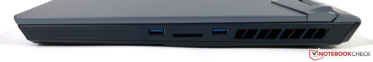 Rechts: USB-A (3.2 Gen. 1), SD-lezer, USB-A (3.2 Gen. 1)